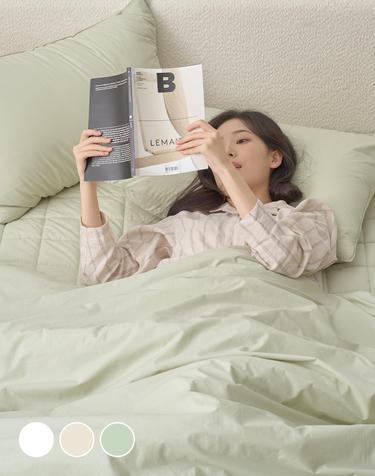 아망떼 수퍼코튼 자가발열 60수 고밀도 순면 한파용 차렵이불 SS/Q/K 3color