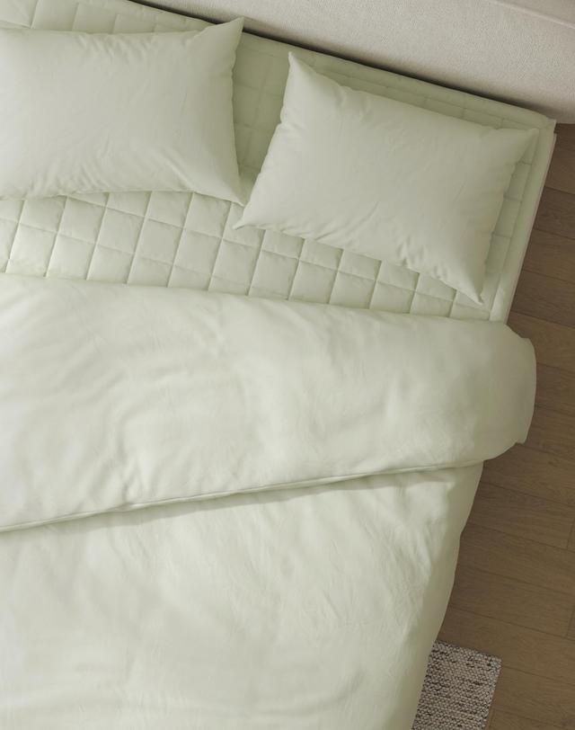 아망떼 아망떼 수퍼코튼 자가발열 60수 고밀도 순면 한파용 차렵이불 SS/Q/K 3color 착용컷