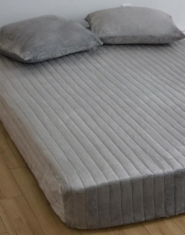 아망떼 아망떼 소울메이트 장모 극세사 올인원 누빔매트리스커버 SS/Q/스몰K/K/LK 7colors 착용컷