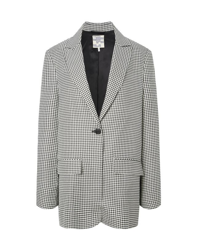 라움 여성 [BAUM UND PFERDGARTEN] 블랙 패턴 긴팔자켓 MULTI COLOR 착용컷