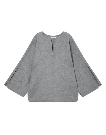 [BY MALENE BIRGER] 그레이 멜란지 울 긴팔블라우스