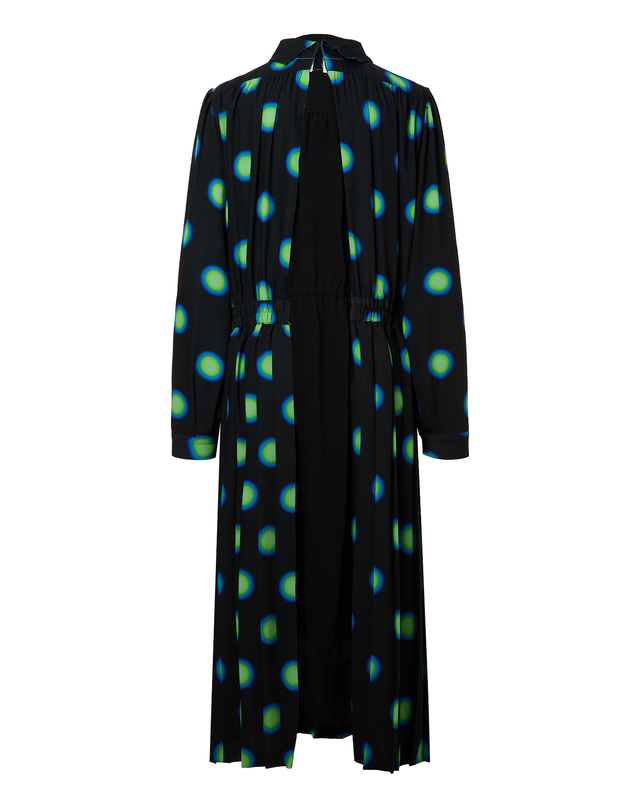 라움 여성 [MM6 MAISON MARGIELA] 블랙 도트 셔츠형원피스 MULTI COLOR 착용컷