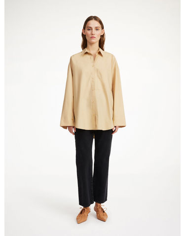[BY MALENE BIRGER] 베이지 패턴 면 긴팔블라우스
