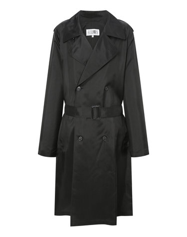 [MM6 MAISON MARGIELA] 블랙 벨티드 트렌치코트
