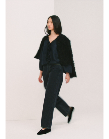 [BY MALENE BIRGER] 블랙 워싱 면 데님팬츠