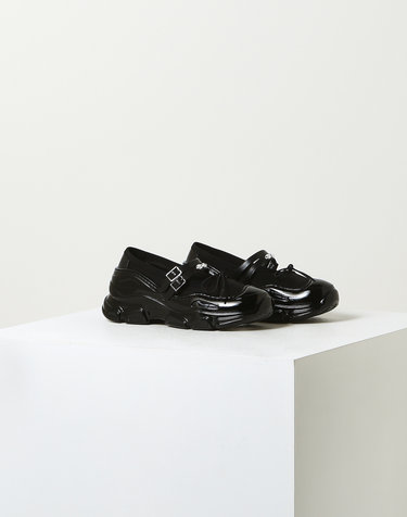 [Simone Rocha] 블랙 비즈장식 가죽 스니커즈