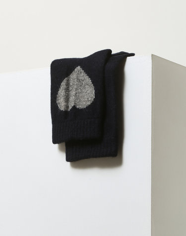 [Jumper1234] 네이비 짜임 캐시미어 중목양말