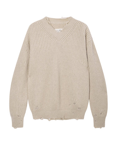 [시즌오프][MM6 MAISON MARGIELA] 베이지 짜임 울혼방 니트