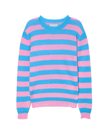 [시즌오프][Jumper1234] 블루 스트라이프 캐시미어 니트