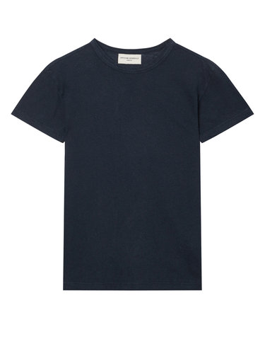 [OFFICINE GENERALE] 네이비 멜란지 린넨혼방 반팔티셔츠