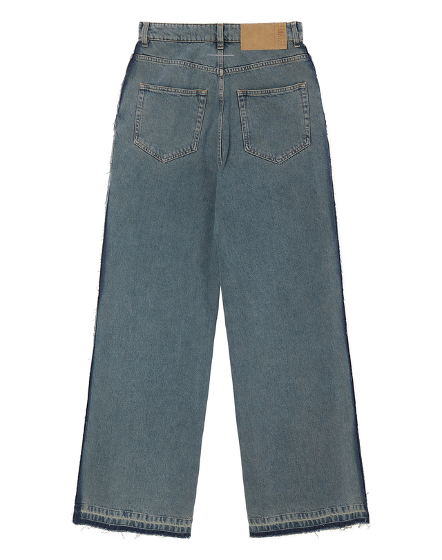 라움 여성 [MM6 MAISON MARGIELA] 그레이 워싱 면 데님팬츠 밝은 그레이 착용컷