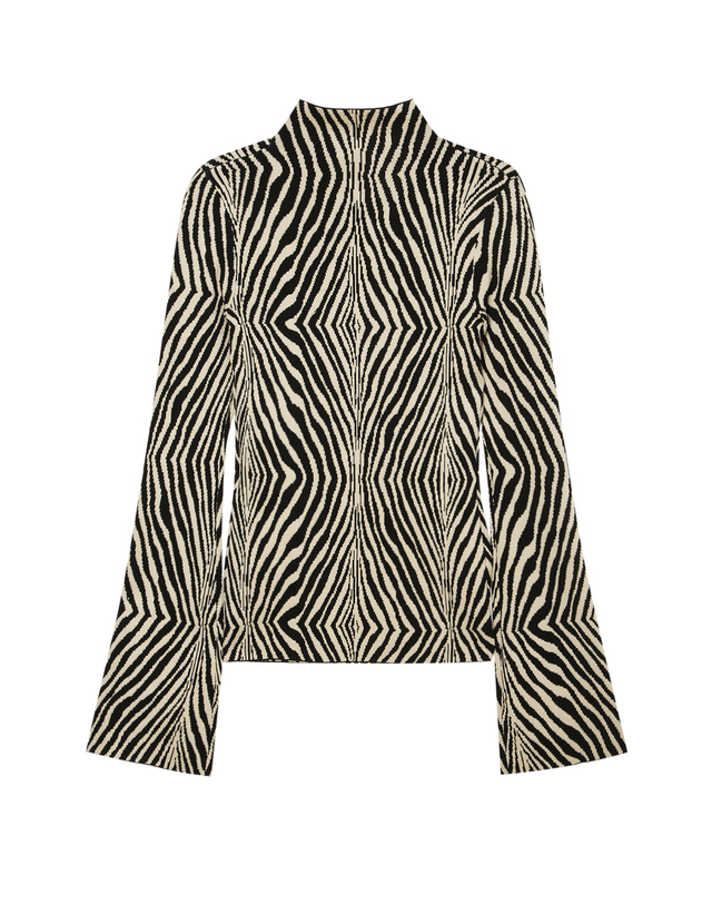 라움 여성 [BY MALENE BIRGER] 블랙 지브라 패턴 니트 MULTI COLOR 착용컷