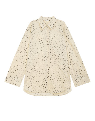 [시즌오프][BY MALENE BIRGER] 아이보리 도트 면 긴팔블라우스