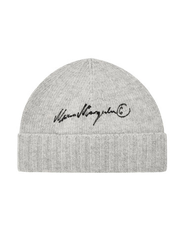 [MM6 MAISON MARGIELA] 그레이 로고프린트 울 비니