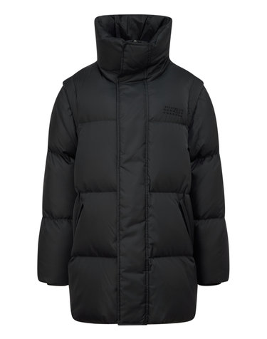 [MM6 MAISON MARGIELA] 블랙 로고자수 패딩점퍼