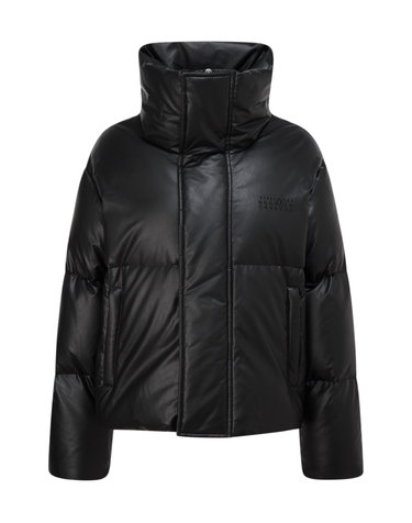 [MM6 MAISON MARGIELA] 블랙 로고자수 패딩점퍼