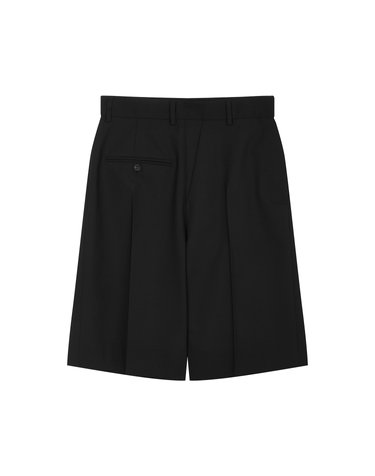 [시즌오프][MM6 MAISON MARGIELA] 블랙 단색 울혼방 하프팬츠