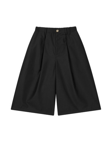 [NAGONSTANS] 블랙 원턱 버뮤다 팬츠
