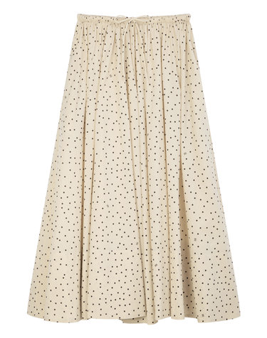 [BY MALENE BIRGER] 아이보리 도트 면 밴딩스커트