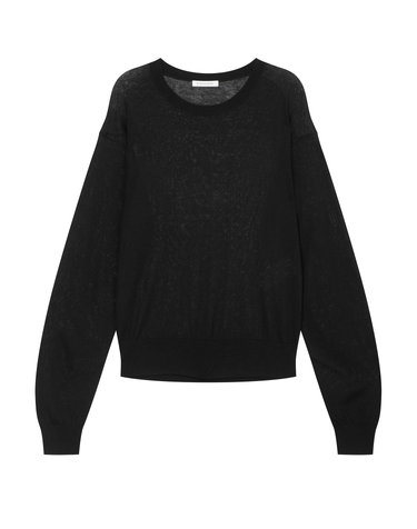 [시즌오프][BY MALENE BIRGER] 블랙 로고자수 울혼방 니트