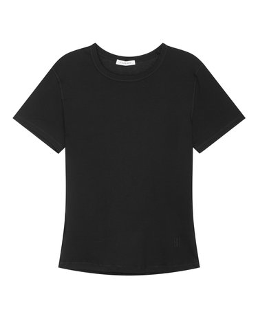 [시즌오프][BY MALENE BIRGER] 블랙 로고자수 면 반팔티셔츠