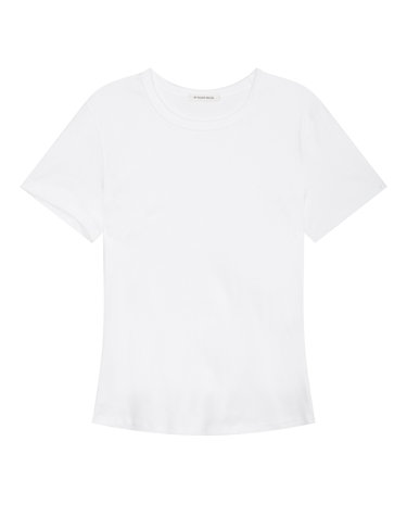[시즌오프][BY MALENE BIRGER] 화이트 로고자수 면 반팔티셔츠