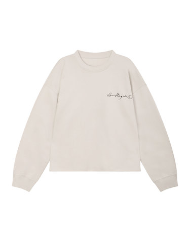 [MM6 MAISON MARGIELA] 아이보리 로고프린트 면 맨투맨