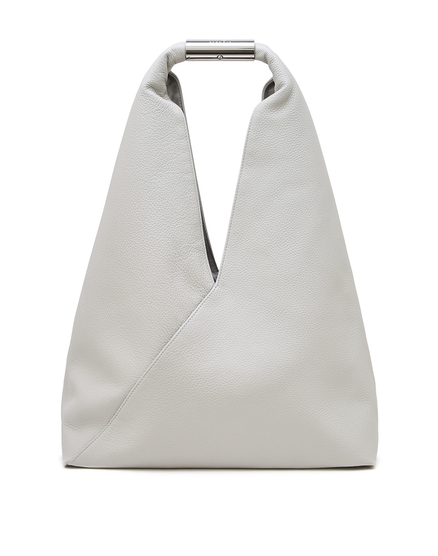 라움 여성 [MM6 MAISON MARGIELA] 블루 음각로고 소가죽 숄더백 연블루 착용컷