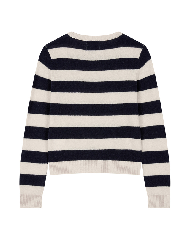 라움 여성 [Jumper1234] 멀티컬러 캐시미어 스트라이프 니트 MULTI COLOR 착용컷