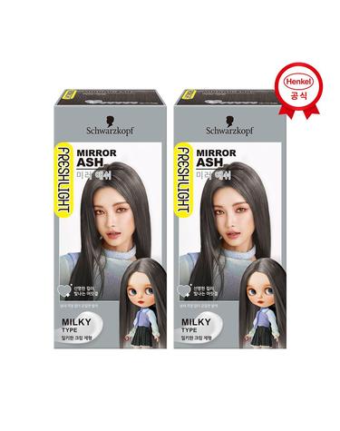 프레쉬라이트 염색약 밀키타입 x2개 미러애쉬