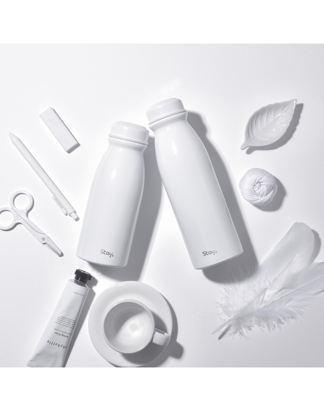 스테이24 [스테이24] 라이크 텀블러 보온보냉 450ml_화이트 착용컷