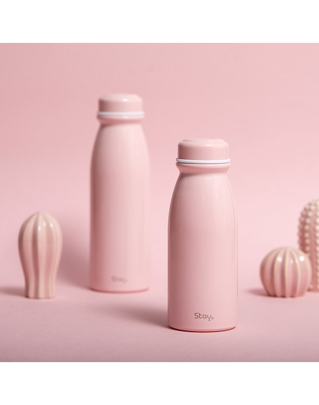 스테이24 [스테이24] 라이크 초경량 텀블러 보온보냉 350ml_밀크핑크 착용컷