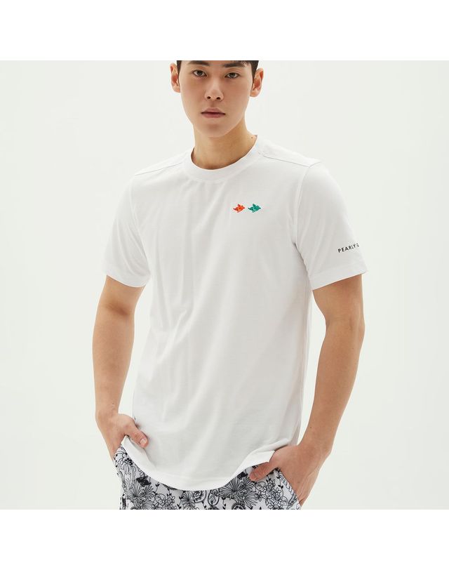 파리게이츠 [냉감]공용 컬러 바니 뱃지 반팔 티셔츠 착용컷