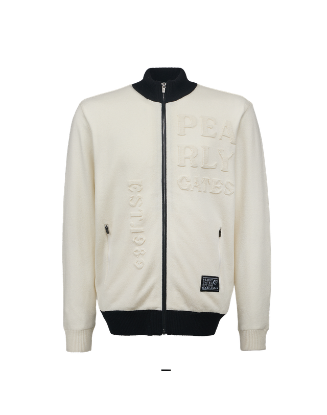 파리게이츠 남성 로고 캐시미어 방풍 가디건 착용컷