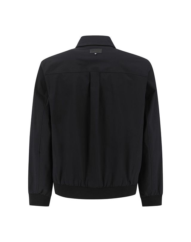 파리게이츠 남성 레더 탭 포켓 셔츠형 점퍼 착용컷