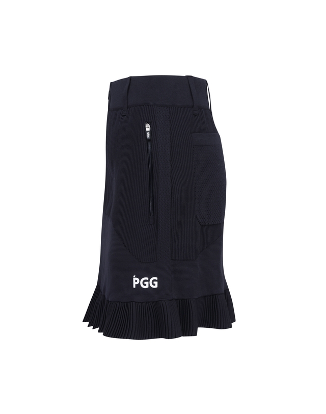 파리게이츠 PGG 여성 프릴 펀칭 우븐 믹스 스커트 착용컷