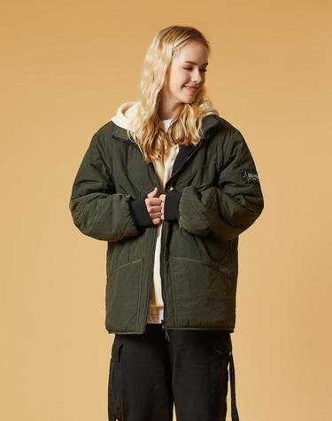 리버시블 퀼팅 블루종 (SCF3JP02) (KHAKI+BLACK)