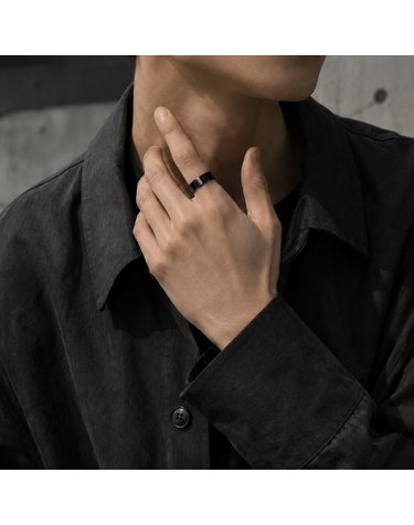 블랙 볼드 링 반지 EUI-JRG011B