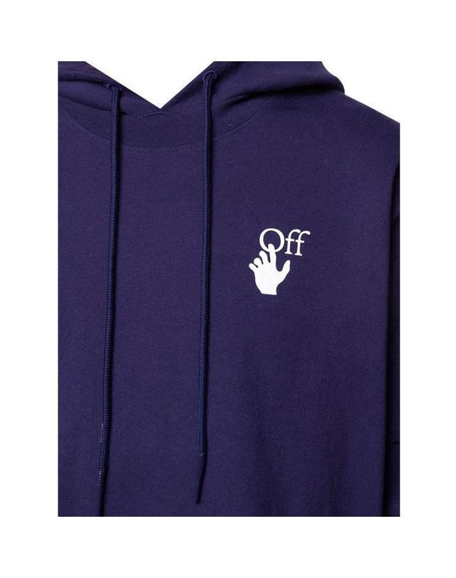 오프화이트 OFF WHITE 오프 화이트 후드티 OMBB051R21FLE002 4632 PURPLE /후드티 착용컷