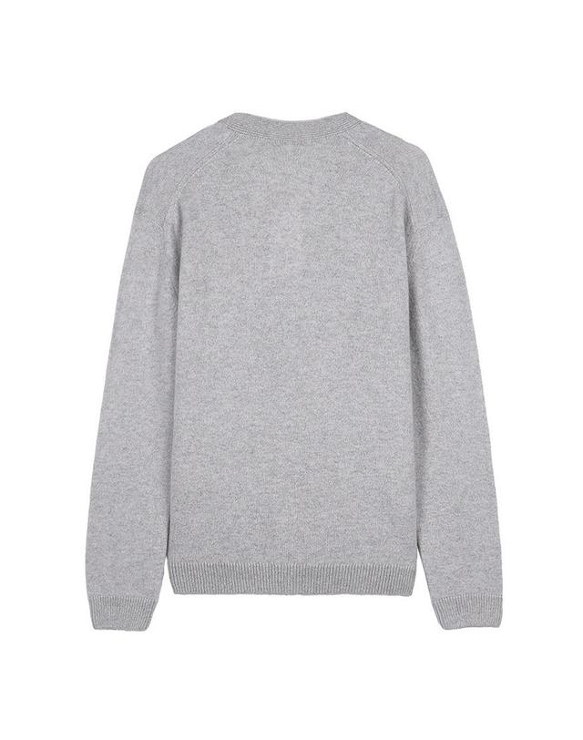 메종키츠네 [메종 키츠네] FW25 남성 폭스헤드 램스울 가디건 PM00502KT1006 H120 착용컷