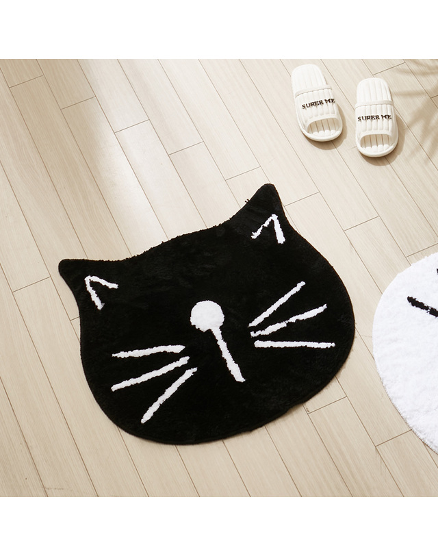 이솔홈 이솔홈 큐티캣 발매트 주방 현관 욕실 고양이 매트 착용컷
