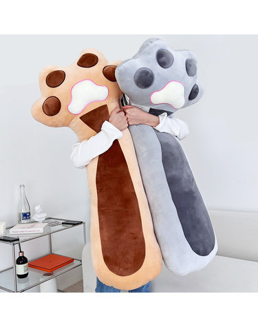 이솔홈 냥이 발바닥 모찌 롱쿠션 애착 바디필로우 솜포함 대형