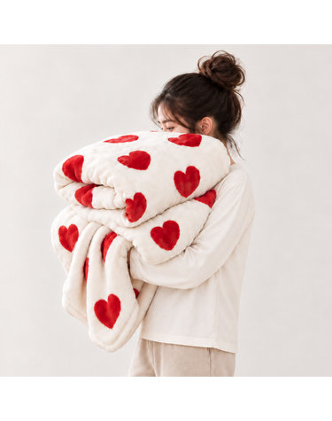 이솔홈 하트솜 고급 양면 밍크담요 무릎담요 중형