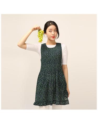 이솔홈 세이지 쉬폰 원피스 앞치마