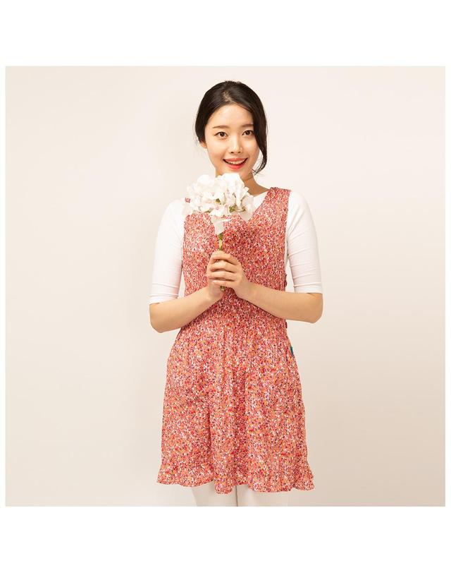 이솔홈 이솔홈 블로섬 쉬폰 원피스 앞치마 착용컷