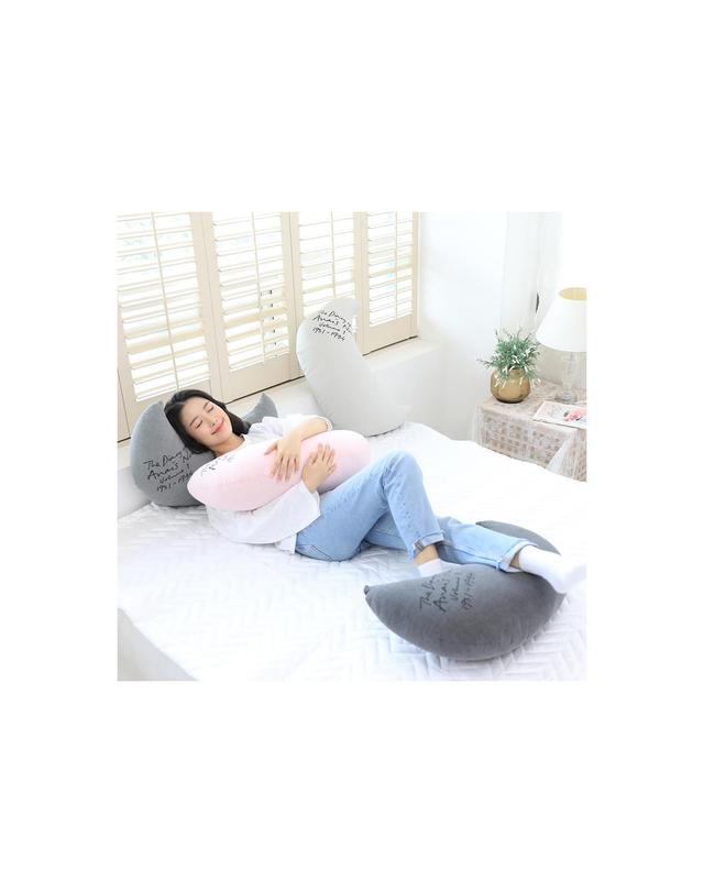 이솔홈 카일 순면 반달 배꼽 허리 쿠션 미용실 수유쿠션 쇼파쿠션 착용컷
