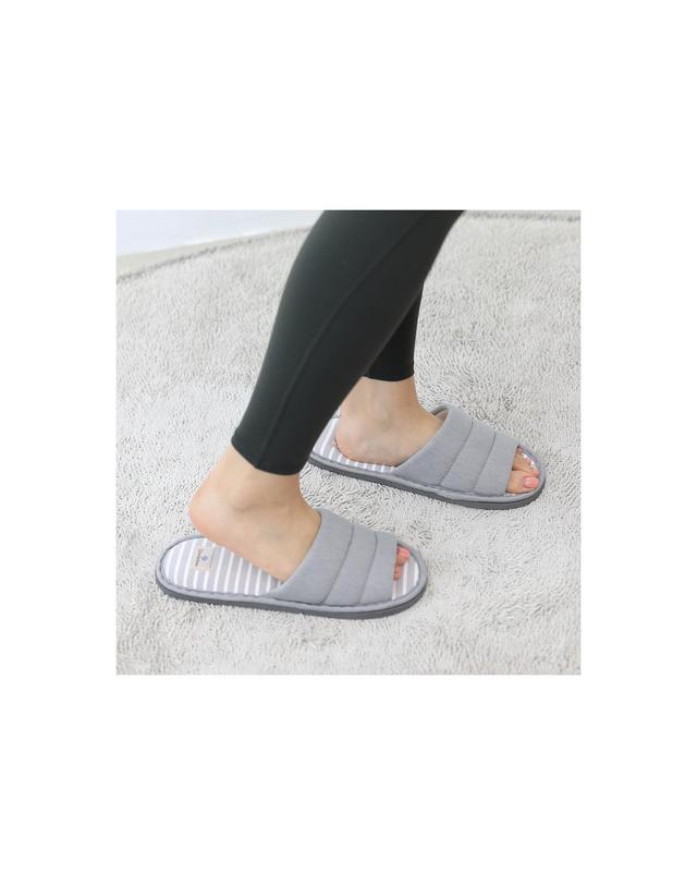 이솔홈 [이솔홈] 누빔점보 슬리퍼 거실화 실내화 사무실슬리퍼 착용컷