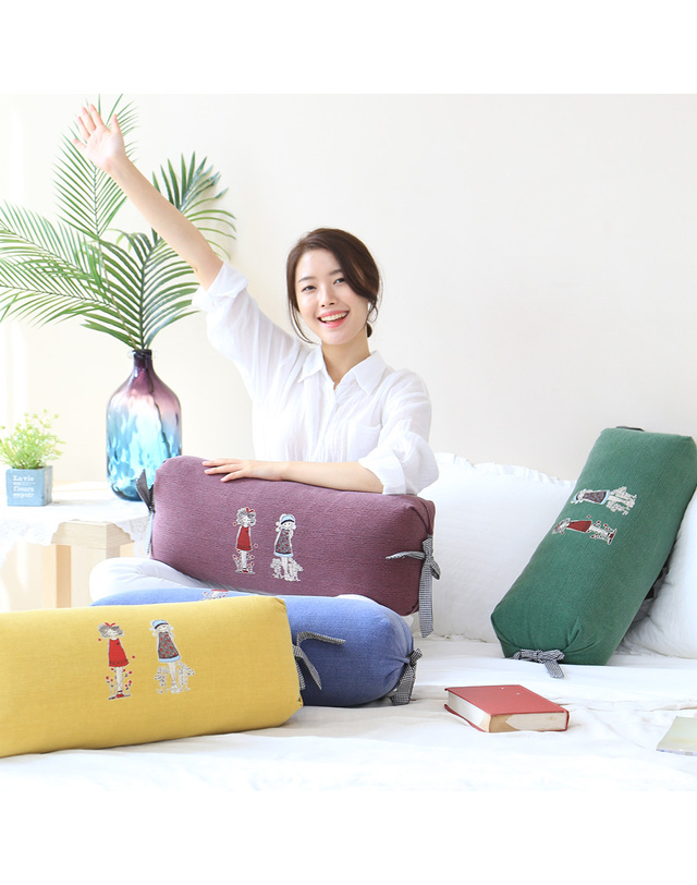 이솔홈 이솔홈 크렉 1인용 롱베개 바디필로우 쿠션 솜포함 착용컷