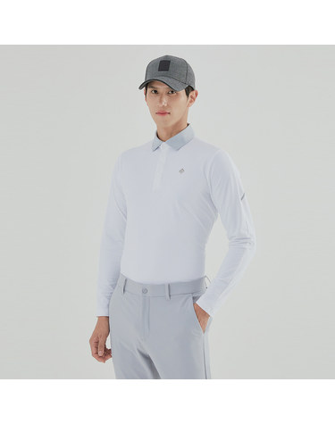 남성 잔조직 카라 배색 티셔츠 RMTYL3151-101