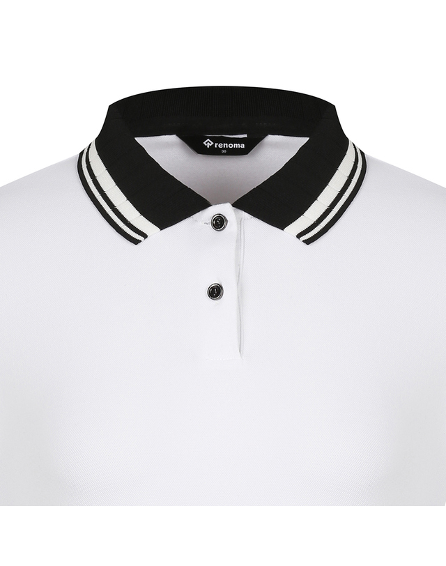 레노마 골프 여성 시보리 배색 카라 티셔츠 RWTYL7105-101 착용컷